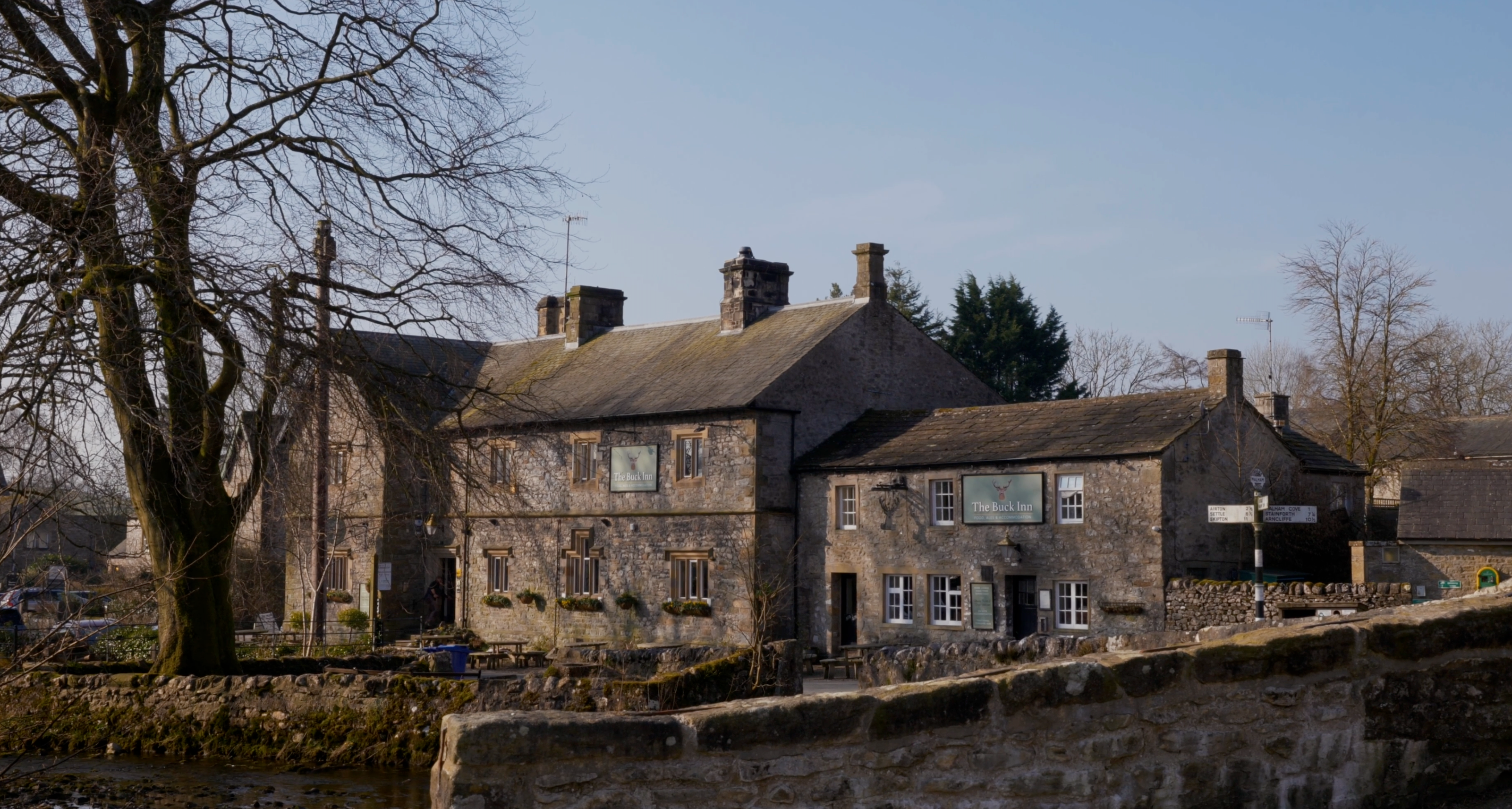 The Buck Inn pub in Malham located right in the heart of the village near Skipton.